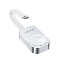 AceFast Brezžični polnilnik za Apple Watch 5W – srebrn