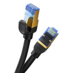 BASEUS Hitri LAN kabel RJ45 cat.7 10Gbps pleten 8m črn