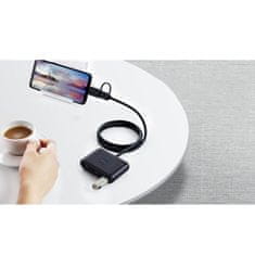 Ugreen 4v1 HUB adapter razdelilnik USB-A/C na 4x USB 3.0 5Gb/s 1m črn
