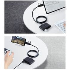 Ugreen 4v1 HUB adapter razdelilnik USB-A/C na 4x USB 3.0 5Gb/s 1m črn