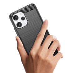 HURTEL Elastični etui ovitek vzorec karbon za Xiaomi Redmi 12 Carbon Case črn