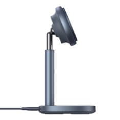 BASEUS 2v1 indukcijski polnilnik Orbit 2 Pro MagSafe Qi2 20 W s hlajenjem – siv