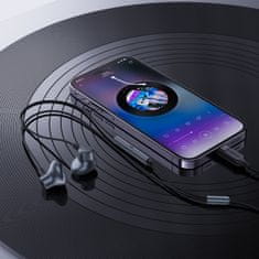 AceFast Ušesne slušalke za iPhone iPad z Lightning priključkom 1,2 m črne