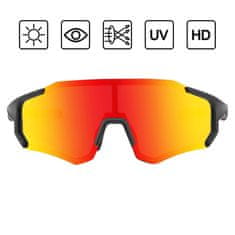 ROCKBROS Kolesarska očala s polarizacijo in UV filtrom 400 rdeča
