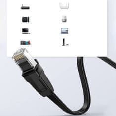 Ugreen Ploščat kabel za omrežje patchcord LAN RJ45 Ethernet Cat. 6 0,5 m črn