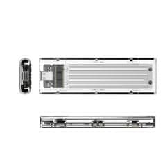 Orico Ohišje za disk TCM2-C3 M.2 NVME na USB-C 10 Gb/s – sivo-prozorno