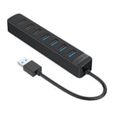Orico Hub razdelilnik TWU32-4A USB-A - USB-A USB-C 5V/3A - črn