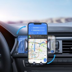 Joyroom Avtomobilski držalo za telefon na mrežo, polnilnik Qi 15 W, črn