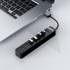 Orico Hub razdelilnik TWU32-4A USB-A - USB-A USB-C 5V/3A - črn