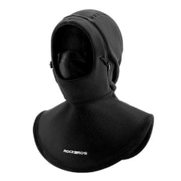 ROCKBROS Zimna kapa outdoor vetru odporna vodoodporna polar - črna