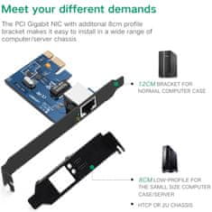 Ugreen PCI-E Gigabit 10/100/1000Mbps omrežna kartica - črna