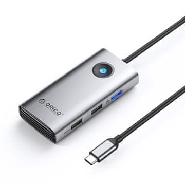 Orico Hub PW11-5P razdelilnik USB-C na USB-A USB-C PD HDMI - siv