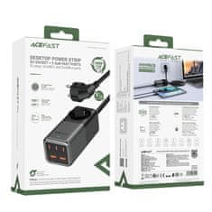 AceFast Namizni polnilnik Z2 GaN 75 W PD 3x USB-C 2x USB-A črno-siv