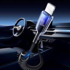 Joyroom Spiralni kabel USB-C - iPhone Lightning Crystal-Clear Series 30 W 1,5 m - črn