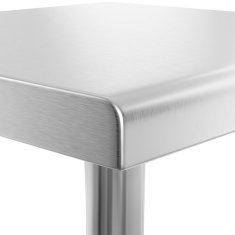 Royal Catering Delovna miza iz nerjavečega jekla s polico 90x60cm