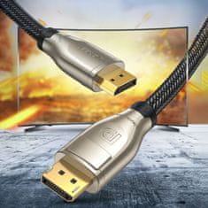 Ugreen DisplayPort kabel, trpežen in prožen DP112 DP1.4 8K 3 m, črn
