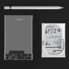 Orico Ohišje za disk 2139C3 2,5'' HDD / SSD USB-C 5 Gb/s – prozorno