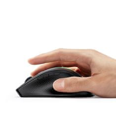 Ugreen Tiho ergonomsko brezžično miško za računalnik 2x AA - črno