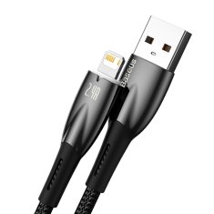 BASEUS Glimmer Series USB-A kabel za iPhone Lightning 480 Mb/s 2,4 A 2 m črn