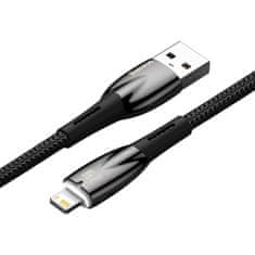 BASEUS Glimmer Series USB-A kabel za iPhone Lightning 480 Mb/s 2,4 A 2 m črn
