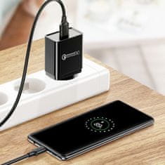 Ugreen Kabel USB-A 3.0 - USB-C 3A 2 m - črn