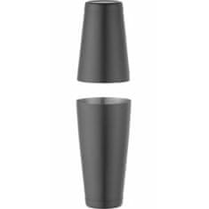 Bar Up 2-delni boston shaker za koktajle Tin on Tin 0,8 l – črn