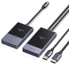 Ugreen Brezžični HDMI oddajnik in sprejemnik do 30 m – črno-srebrna