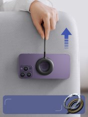 Joyroom Brezžični magnetni polnilnik 15 W s kablom USB/USB-C, črn