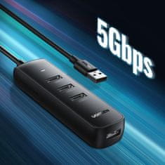 Ugreen USB-A HUB razdelilnik - 4x USB 3.2 Gen 1 črn
