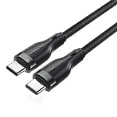 AceFast Kabel, fleksibilen kabel v opletu USB-C - USB-C 60 W 3 A 1,2 m - črn