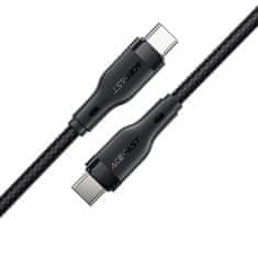 AceFast Kabel, fleksibilen kabel v opletu USB-C - USB-C 60 W 3 A 1,2 m - črn