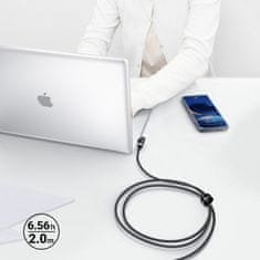 AceFast Kabel z ukrivljenim USB-C priključkom, 100 W, 20 V, 5 A, 2 m, črn