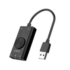 Orico Zvočna kartica SC2 zunanja večnamenska USB-A - črna