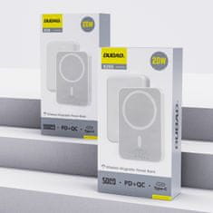 DUDAO Powerbank K26S 5000mAh 20W USB-A / USB-C / MagSafe - bela