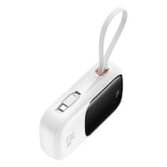 BASEUS Powerbank Qpow Pro+ 20000mAh z USB-C kablom in zaslonom - bela