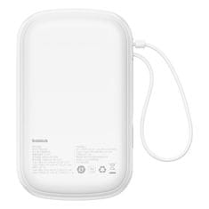 BASEUS Powerbank Qpow Pro+ 20000mAh z USB-C kablom in zaslonom - bela