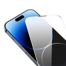 BASEUS 2x kaljeno steklo za iPhone 14 Pro Max za celoten zaslon z zaščito za zvočnik 0,3 mm