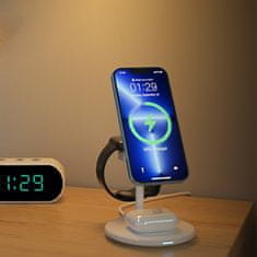 Choetech 3v1 Stojalo za indukcijsko polnjenje za iPhone AirPods Pro Apple Watch črno