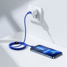 BASEUS Kabel za hitro polnjenje in prenos podatkov USB-C Iphone Lightning 20W 1,2 m, modra