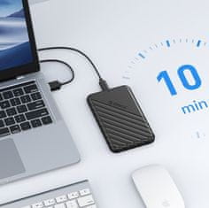 Orico Torba za disk 25PW1C-C3 2,5'' HDD / SSD USB-C 6 Gb/s – črna