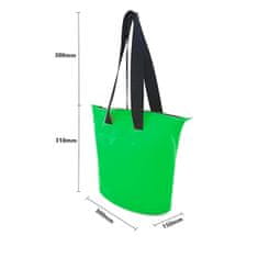 HURTEL Vodoodporna PVC plažna torba z ramenskim pasom 11L - zelena