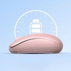 Ugreen Brezžična miška za računalnik USB 2,4 GHz, roza