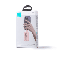 Joyroom Powerbank 10000mAh Colorful Series 22,5W s kabli USB-C in Iphone Lightning roza