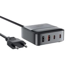 AceFast Mrežni polnilnik, namizna napajalna postaja Z6 GaN 2x USB-A 2x USB-C PD 65W – črna
