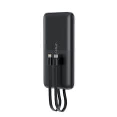 Choetech Powerbank 10000 mAh 22,5 W USB-A USB-C mikro USB s kablom USB-C in Lightning - črn