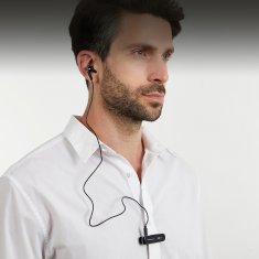 SBS Brezžična slušalka s sponko Bluetooth - črna