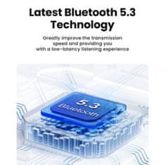 Ugreen Brezžične slušalke HiTune T6 z funkcijo ANC + kabel USB-A - USB-C bele