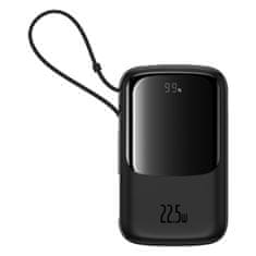 BASEUS Powerbank Qpow Pro+ 10000mAh z USB-C kablom in zaslonom - črn