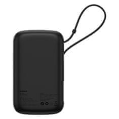 BASEUS Powerbank Qpow Pro+ 10000mAh z USB-C kablom in zaslonom - črn