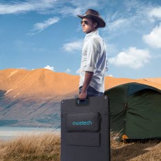 Choetech Solarni polnilnik 200W prenosni sončni panel črn